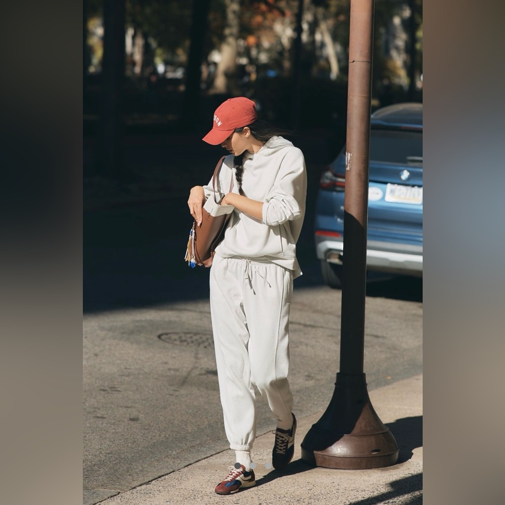 Daily Practice by Anthropologie Sparkle Joggers in white